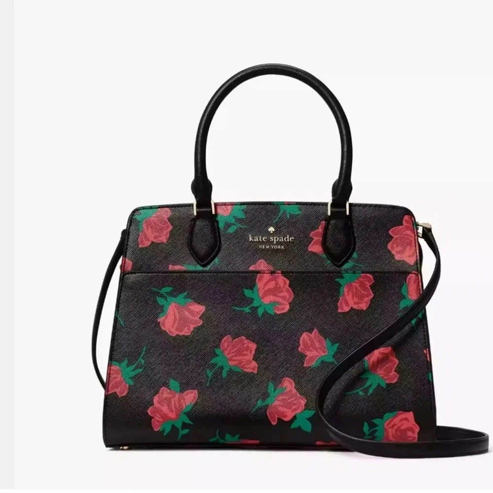 kate spade Black Floral Rose Satchel
